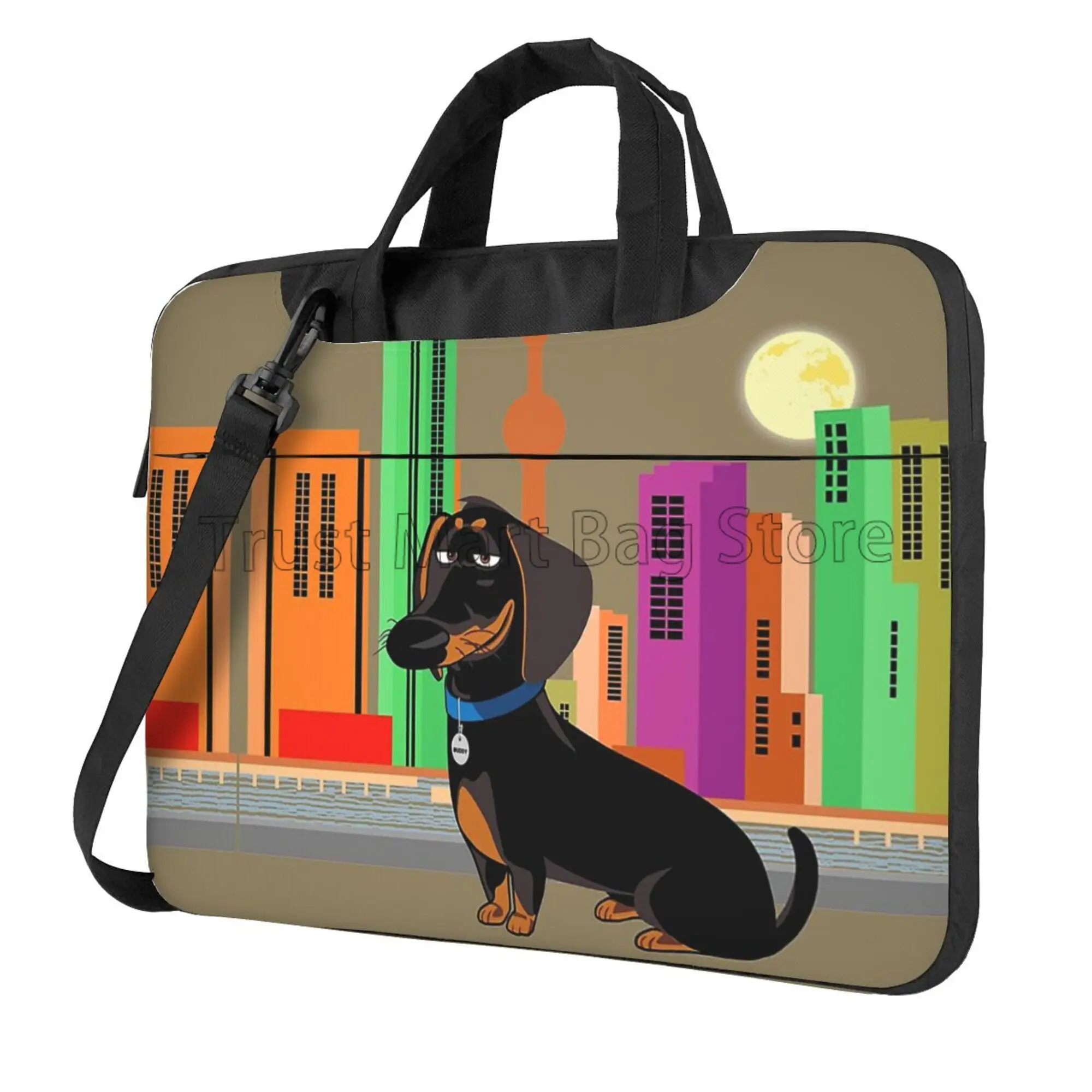 Boox Tablet Accessories - Sevimli Dachshund baskı dizüstü taşıma çantası