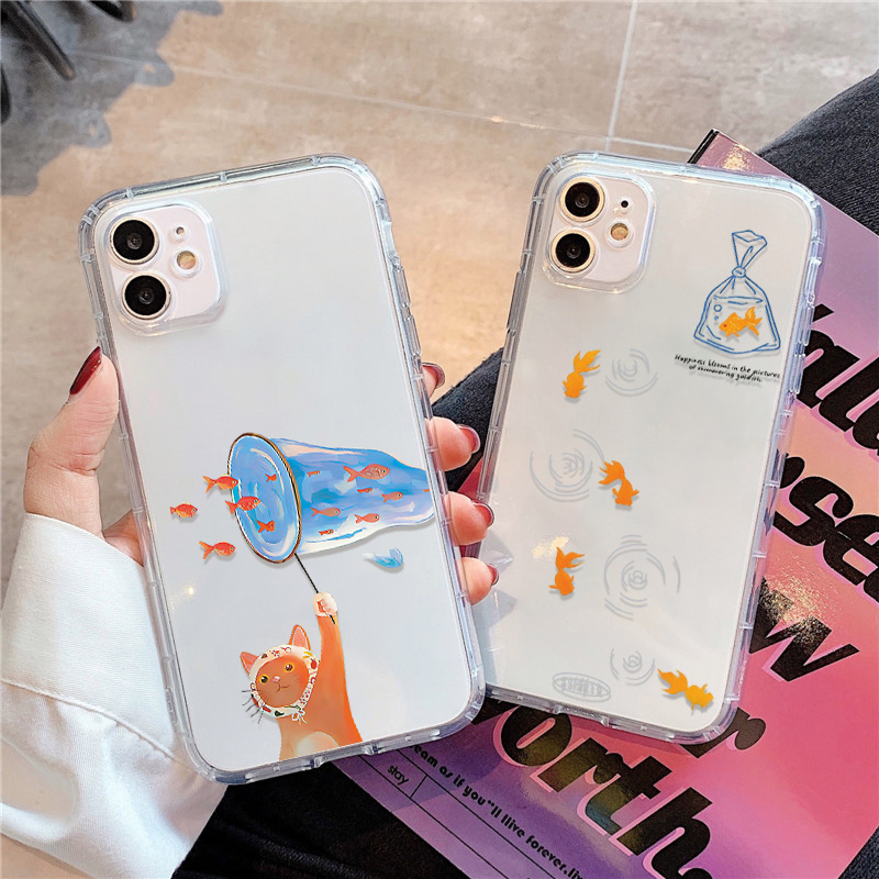 Apple Iphone 15 Pro Max - Güzel Balıklar Desenli Şeffaf Telefon Kılıfı