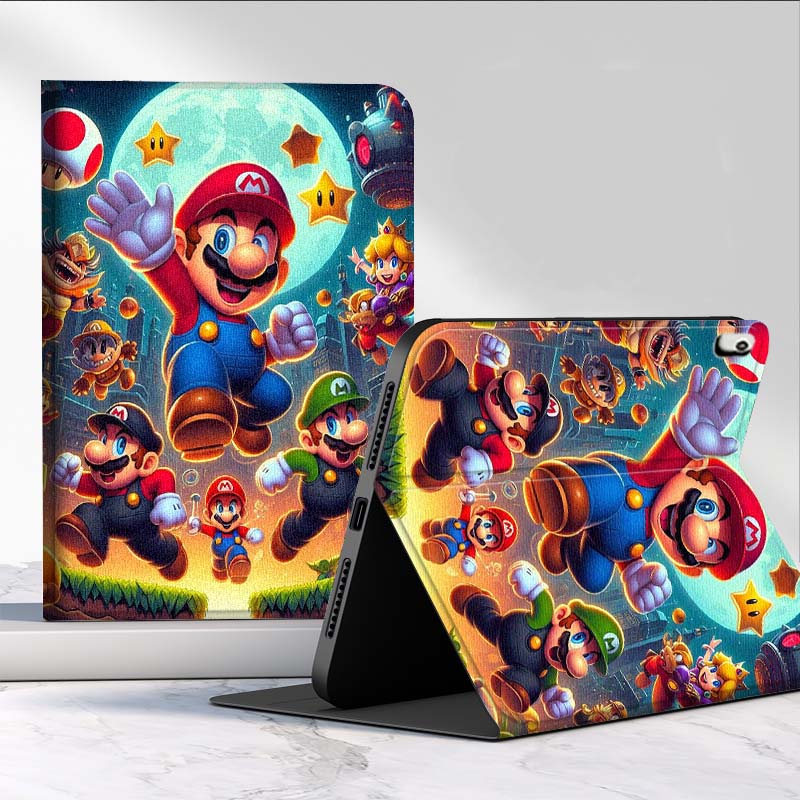 Tablet A9 Accessories - Karikatür M-Marios Sanatı Samsung Galaxy Tab