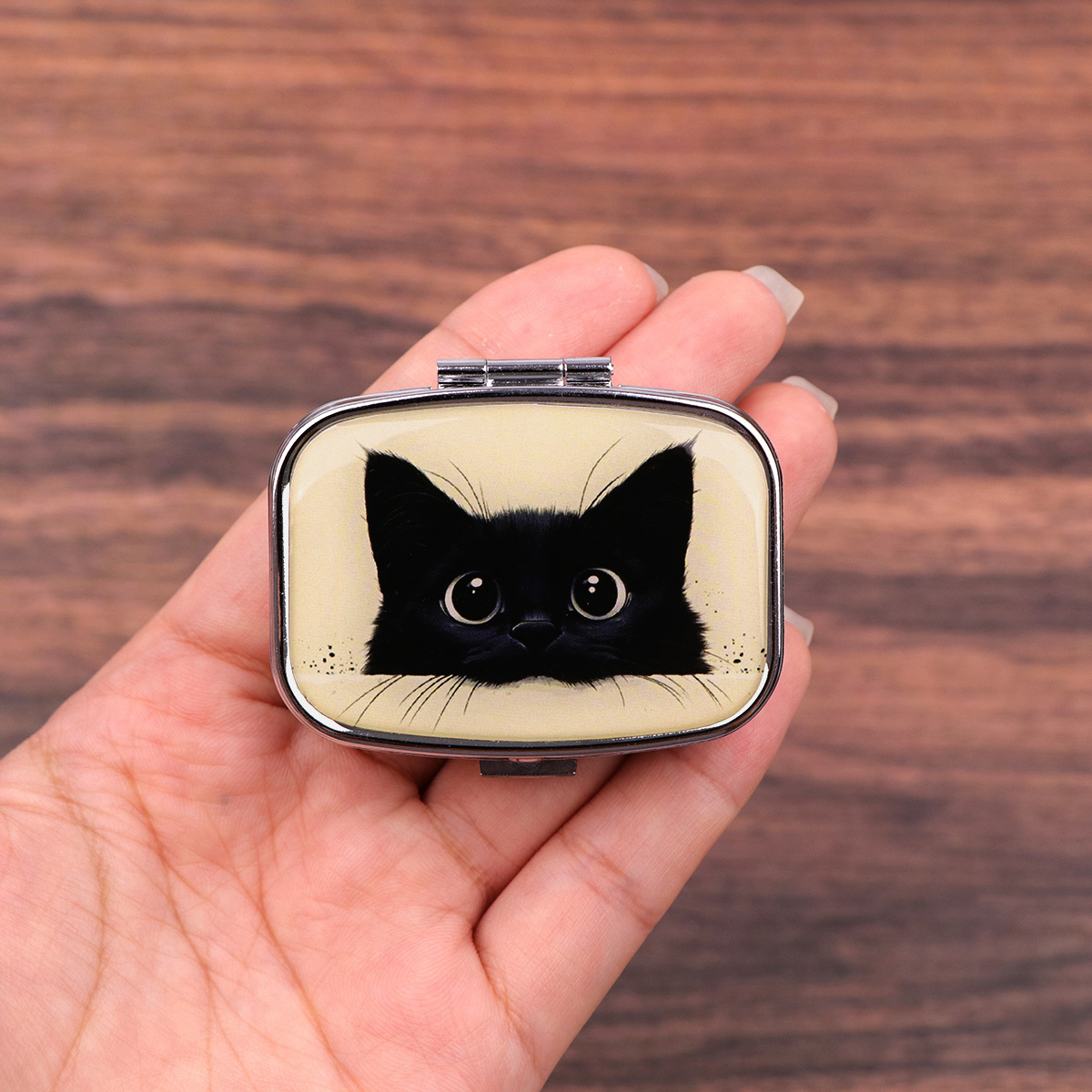 Boox Tablet Accessories - Sevimli Siyah Kedi Seyahat Hap Organizatör