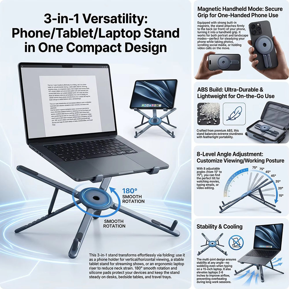 Taşınabilir Manyetik Telefon T - Useful Tablet Accessories incelemesi ve fiyatı